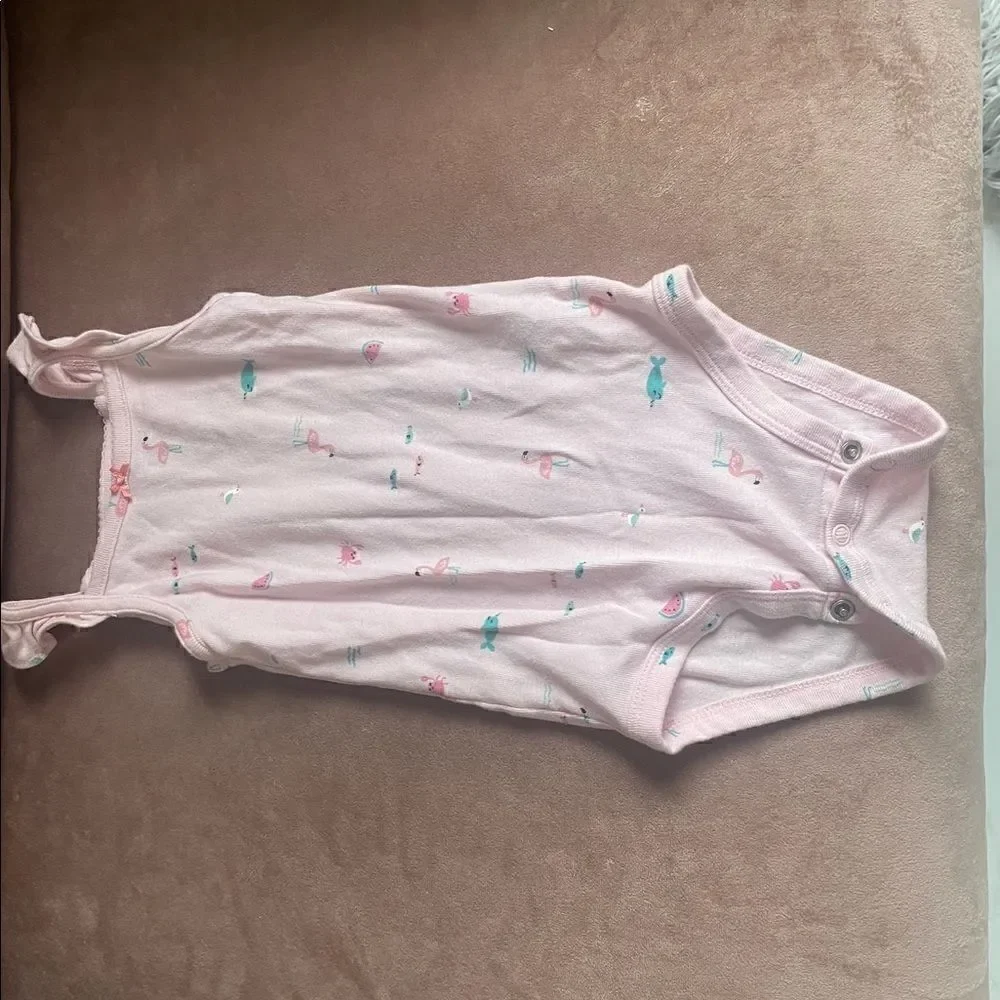 [carters] set of 5 ruffle sleeve tank onesies #10